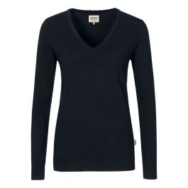 HAKRO Damen V-Pullover Merino-Wolle