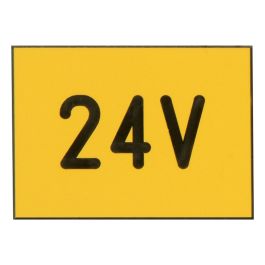 Schild graviert 24 V, selbstklebend