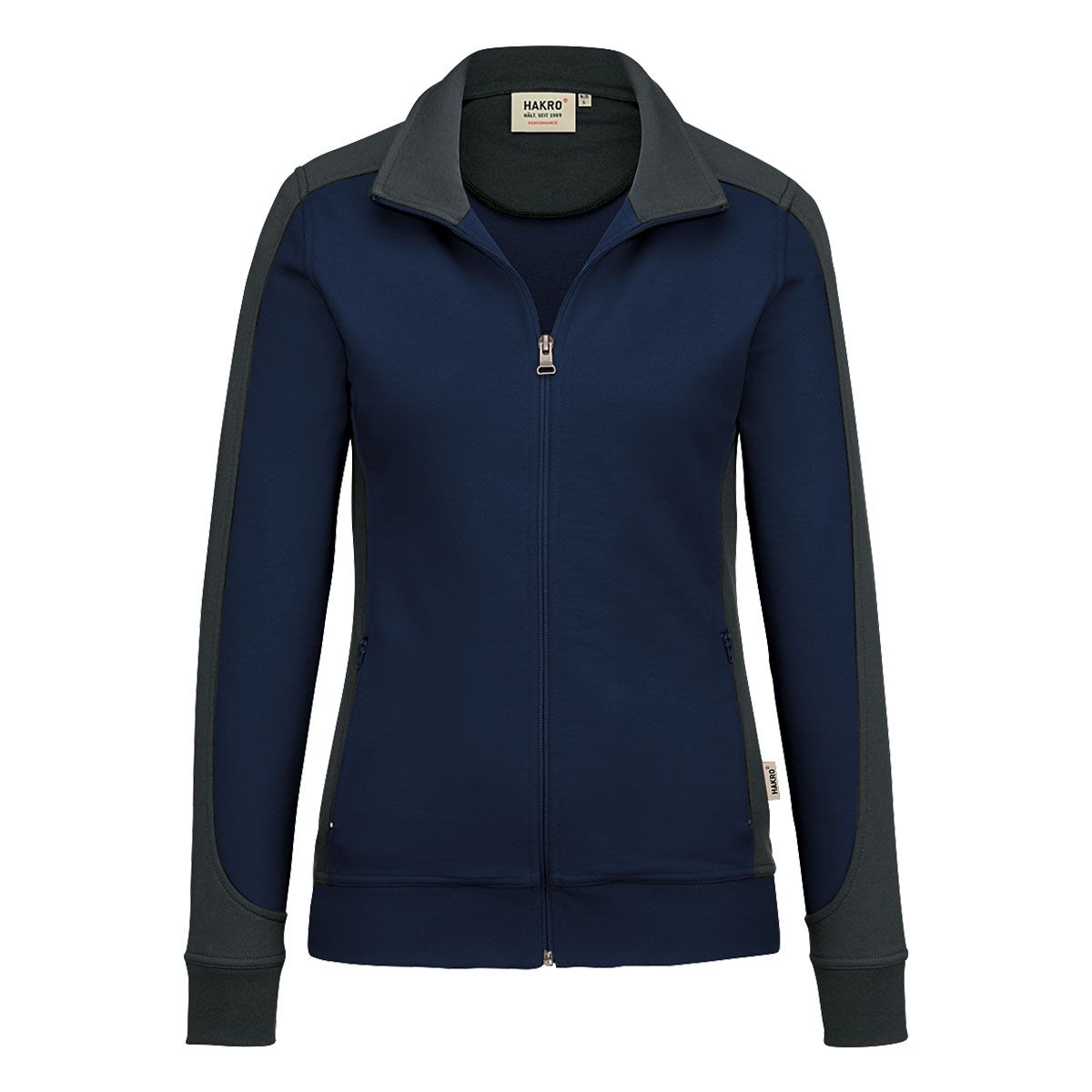 HAKRO Damen Sweatjacke Contrast MIKRALINAR®