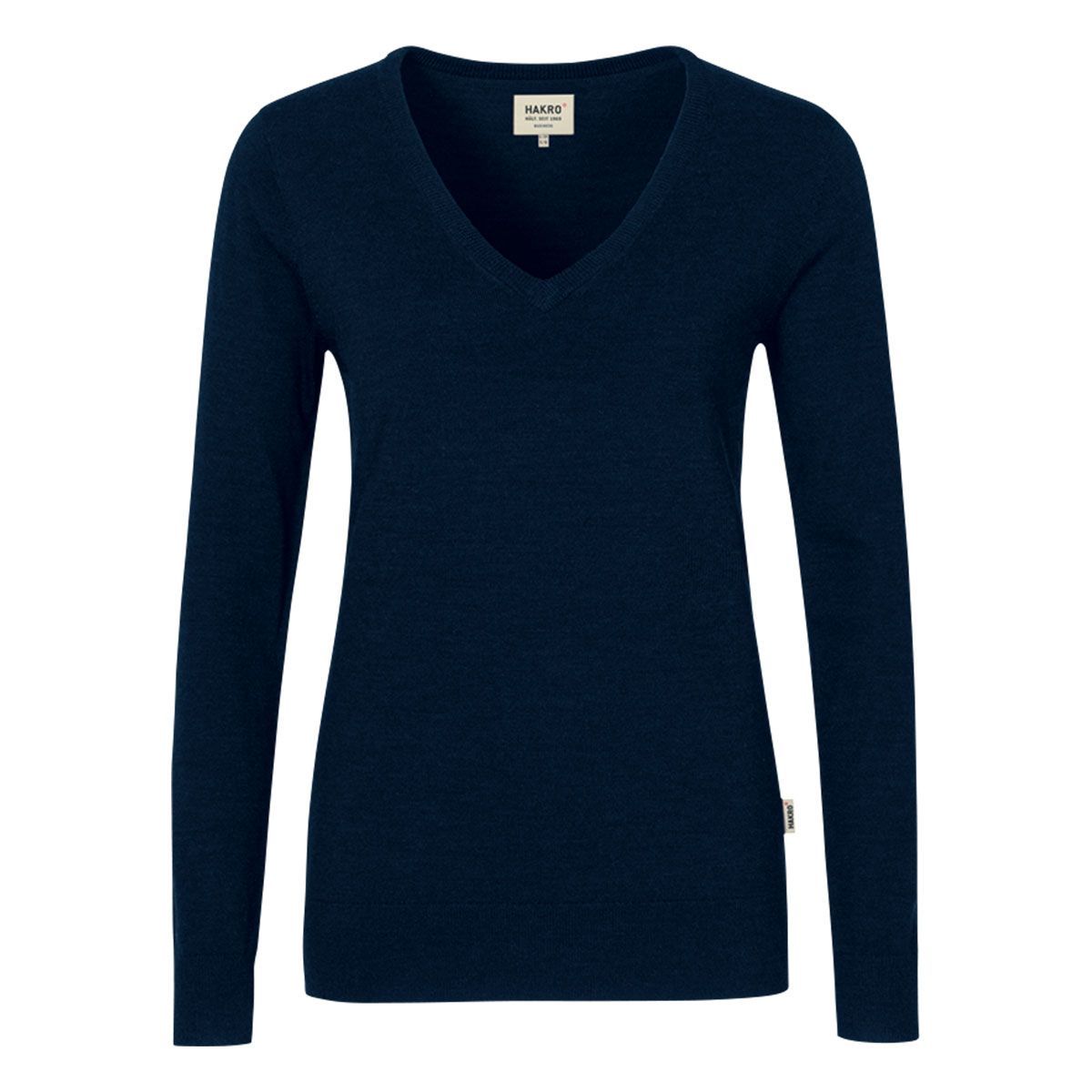 HAKRO Damen V-Pullover Merino-Wolle