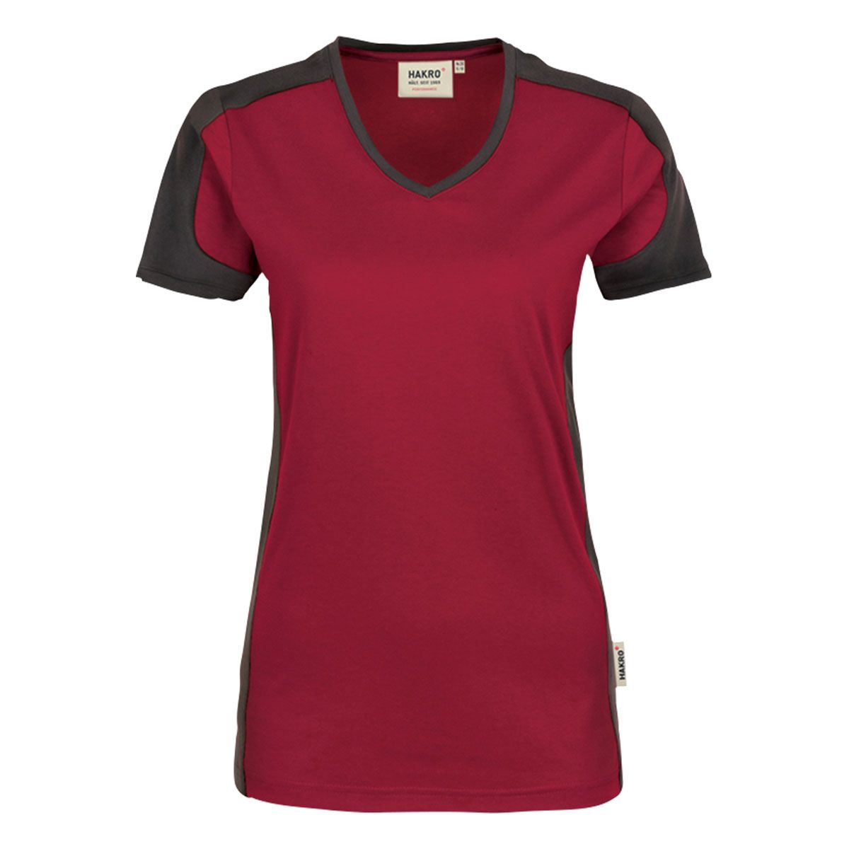 HAKRO Damen V-Shirt Contrast MIKRALINAR®