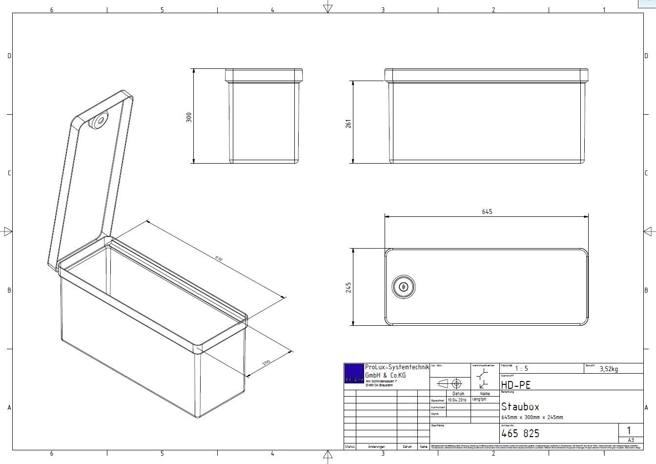 Staubox aus HDPE