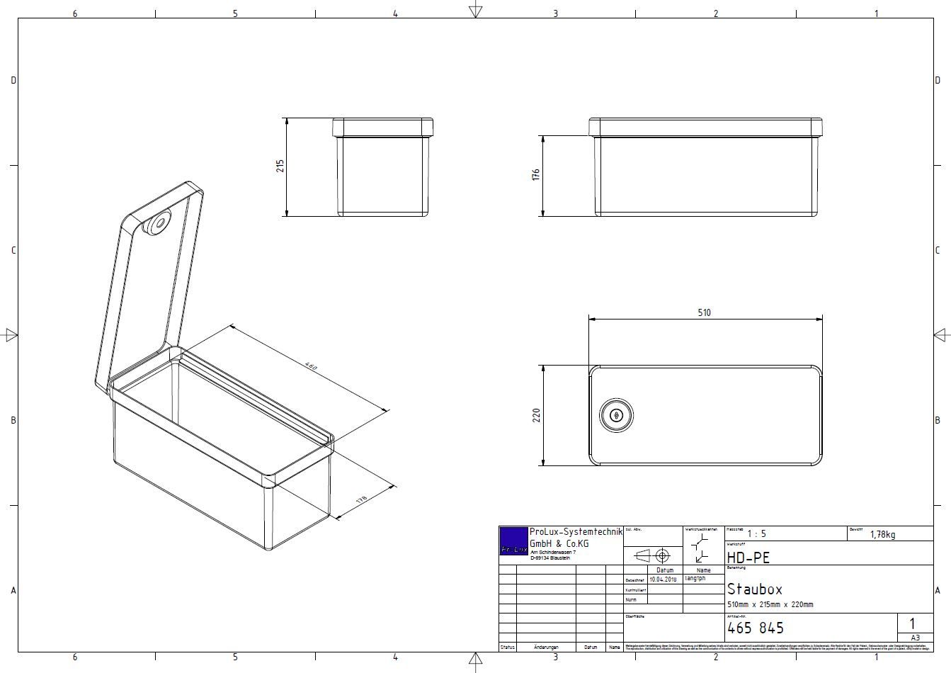 Staubox aus HDPE