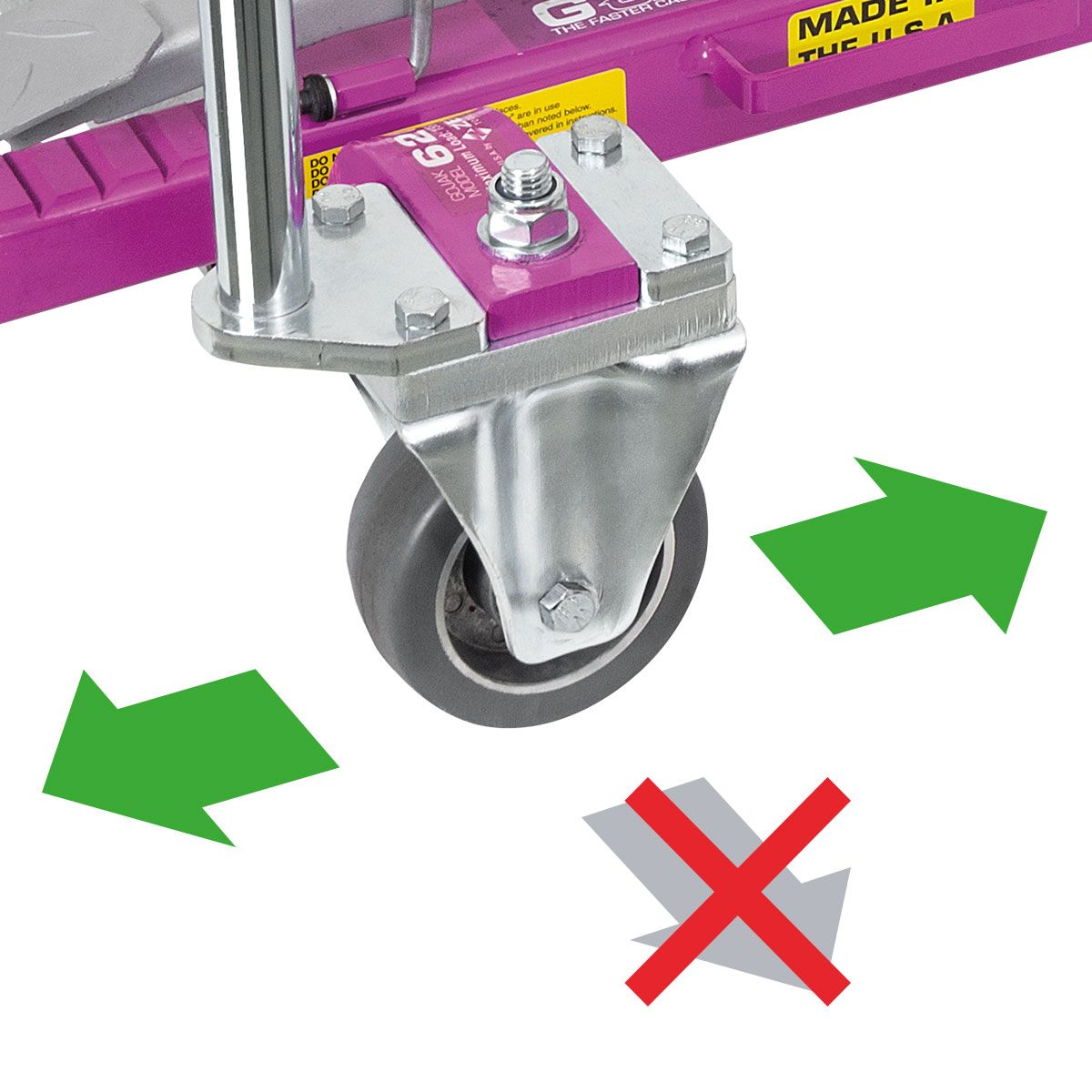 Bockrollen-Adaptersatz mit Handgriffen