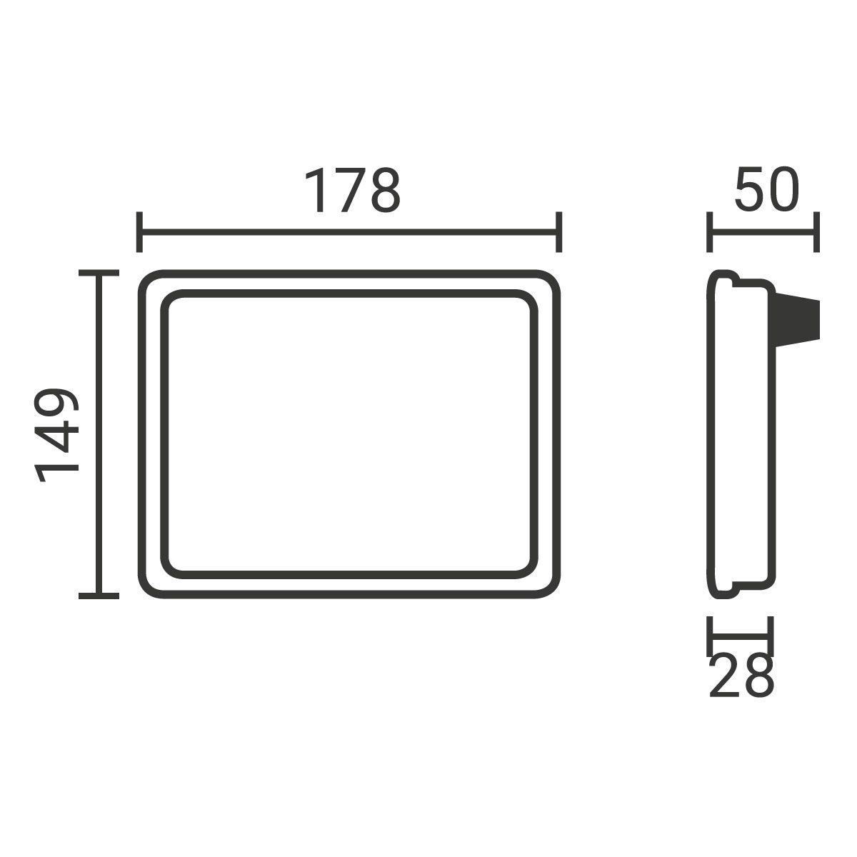 LED-Arbeitsscheinwerfer Quadro Spot mit Touch-Funktion