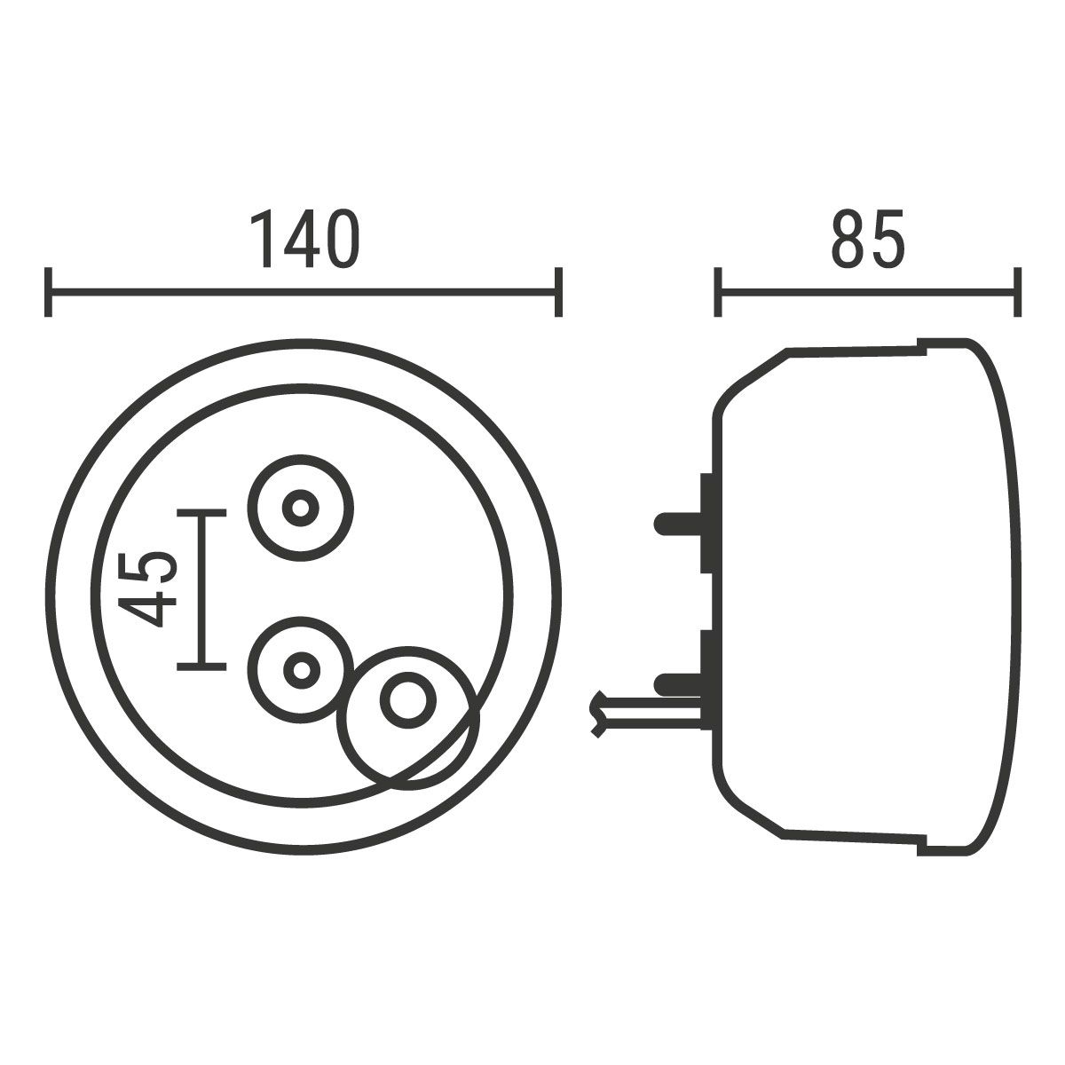 LED-Rückleuchte "Hamburger" SL/BR/FR