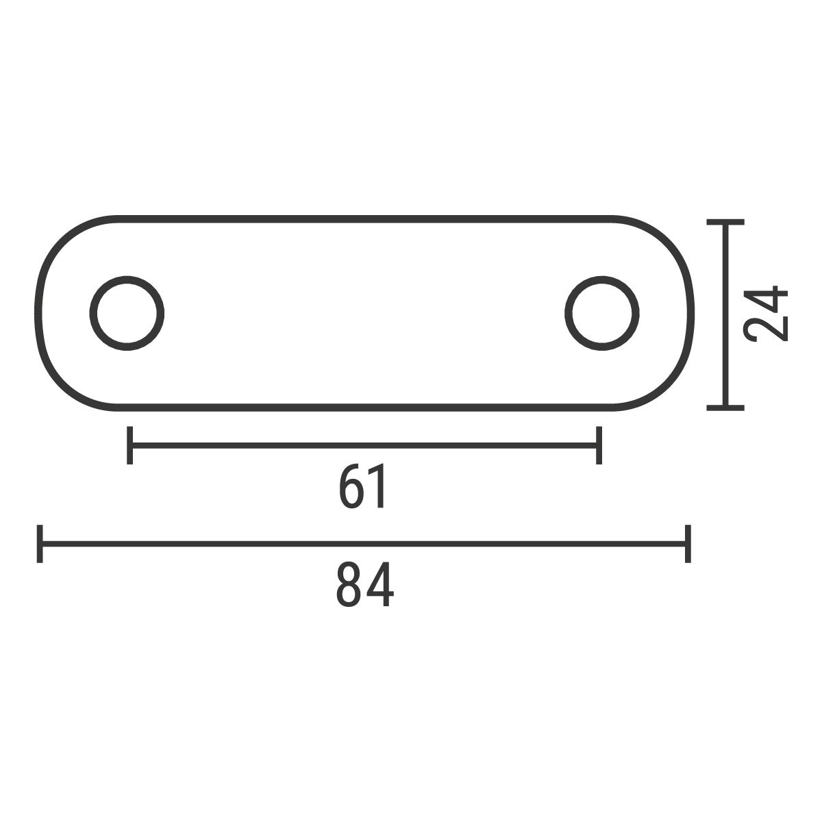 LED-Umriss-/Schlussleuchte BLACK rot