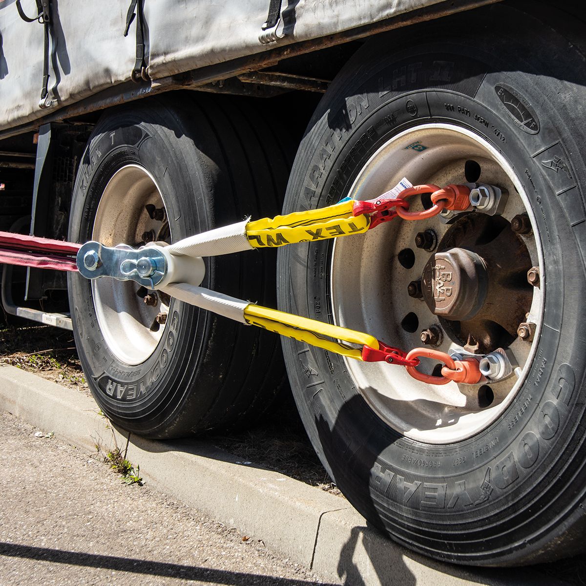 Rad-Bergesatz für Lkw-Achsen mit Alu- und Stahlfelgen