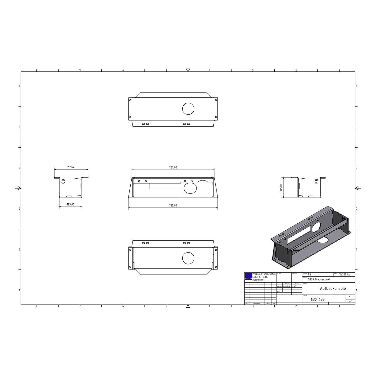 Mounting console